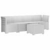 vidaXL Canap&eacute; de jardin 4 places look rotin PP Blanc