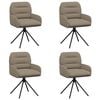 vidaXL Chaises de salle &agrave; manger pivotantes 4 pc Simili cuir