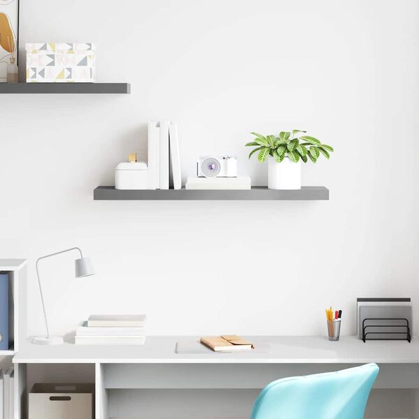 vidaXL &Eacute;tag&egrave;re murale flottante gris 90x23,5x3,8 cm MDF