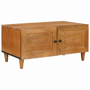 vidaXL Table basse Marron Clair 80 x 54 x 40 cm Bois d'ing&eacute;nierie