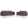 vidaXL Ensemble de canap&eacute; 2 pcs tissu taupe