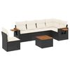 vidaXL Salon de jardin 7 pcs avec coussins noir r&eacute;sine tress&eacute;e