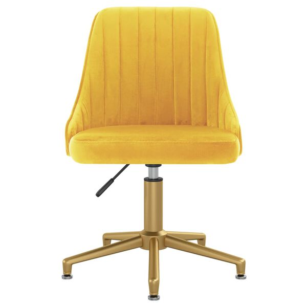 vidaXL Chaises pivotantes &agrave; manger lot de 4 jaune velours