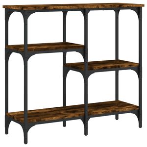 vidaXL Table console ch&ecirc;ne fum&eacute; 80x29x75 cm bois d'ing&eacute;nierie