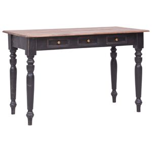 vidaXL Bureau avec 3 tiroirs 117x57x75 cm bois d'acajou massif