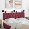 vidaXL T&ecirc;te de lit suspendue Bordeaux 150 x 55 x 7 cm tissu