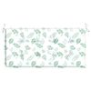 vidaXL Coussin de banc de jardin motif de feuilles 100x50x3 cm