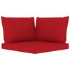 vidaXL Salon de jardin 6 pcs avec coussins rouge Bois de pin impr&eacute;gn&eacute;
