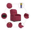 vidaXL Fauteuil inclinable de massage &eacute;lectrique rouge bordeaux