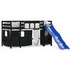vidaXL Lit mezzanine enfants avec rideaux sans matelas 90x190 cm
