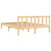 vidaXL Cadre de lit sans matelas bois massif 140x190 cm
