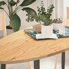 vidaXL Dessus de table 140x60x2 cm bois de ch&ecirc;ne massif ovale