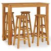 vidaXL Ensemble de bar de jardin 5 pcs bois d'acacia solide
