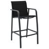 vidaXL Ensemble de bar de jardin 5 pcs Noir