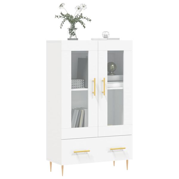 vidaXL Buffet haut blanc 69,5x31x115 cm bois d'ingénierie