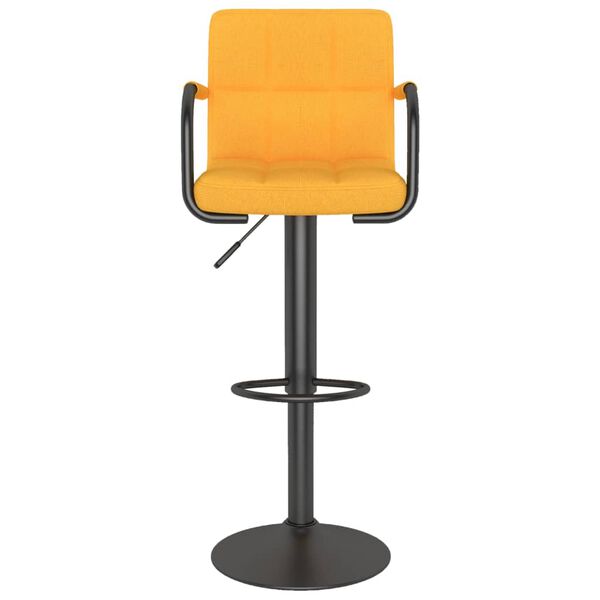 vidaXL Tabouret de bar Jaune moutarde Tissu