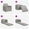 vidaXL Canap&eacute;-Lit 60cm Gris clair Velours
