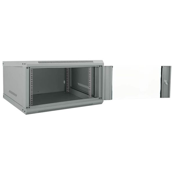 vidaXL Armoire réseau avec stockage Gris 60 x 60 x 35 cm Acier