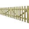 vidaXL Portail de cl&ocirc;ture &agrave; piquets 2 pcs Bois impr&eacute;gn&eacute; 300x100 cm
