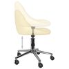 vidaXL Chaises pivotantes &agrave; manger lot de 4 cr&egrave;me similicuir