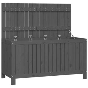 vidaXL Bo&icirc;te de rangement de jardin Gris 121x55x64 cm Bois de pin