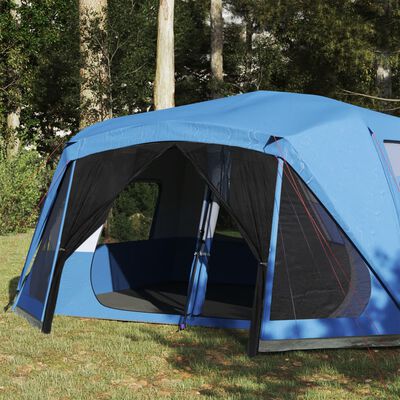 vidaXL Tente de camping 10 personnes bleu imperméable