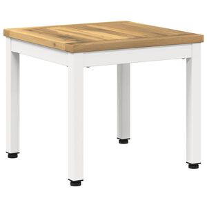 vidaXL Table basse Blanc 40 x 40,5 x 36 cm Bois d'Acacia Massif