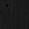 vidaXL T&ecirc;te de lit Noir 140,5x4x100 cm Bois massif de pin