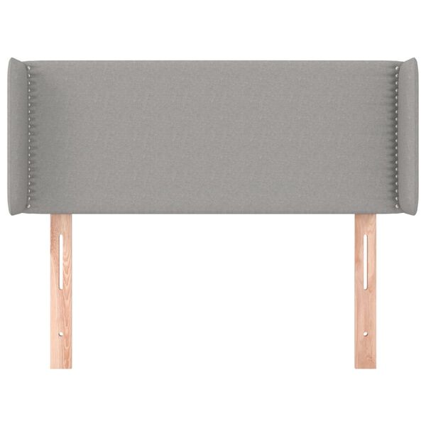 vidaXL T&ecirc;te de lit avec oreilles Gris clair 103x16x78/88 cm Tissu