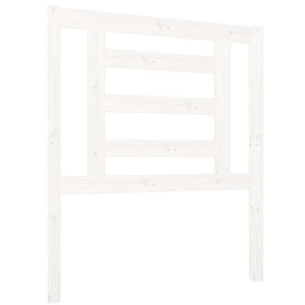 vidaXL T&ecirc;te de lit Blanc 81x4x100 cm Bois massif de pin