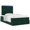 vidaXL Cadre de lit ottoman avec matelas vert fonc&eacute; 120x190 cm velours