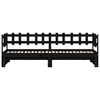 vidaXL Lit coulissant sans matelas noir 2x(90x190) cm Bois massif