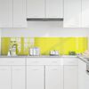 vidaXL Protection de cuisine 2 pcs Jaune 100 x 40 cm verre tremp&eacute;
