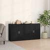 vidaXL Buffet 2 pcs Ch&ecirc;ne noir 79 x 38 x 80 cm Bois d'ing&eacute;nierie