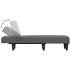 vidaXL Chaise longue gris foncé tissu