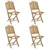 vidaXL Chaise de jardin 4 pc Naturel Bambou