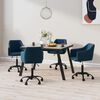 vidaXL Chaises pivotantes &agrave; manger lot de 4 Bleu Velours