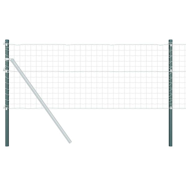 vidaXL Poteau de cl&ocirc;ture. 2 pcs Vert 110 cm Acier peint par poudre