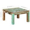 vidaXL Table basse 60x60x35 cm Bois de r&eacute;cup&eacute;ration massif