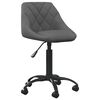 vidaXL Chaise de bureau Gris fonc&eacute; Velours