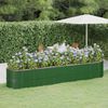 vidaXL Lit surélevé de jardin Acier galvanisé 368x80x68 cm Vert