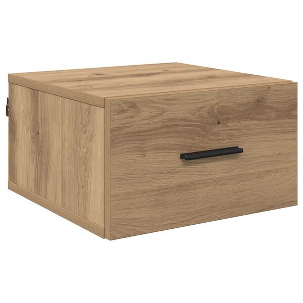 vidaXL Cabinet de chevet avec tiroir ch&ecirc;ne artisanal 35 x 35 x 20 cm