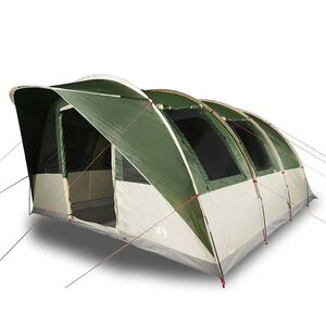 vidaXL Tente de camping tunnel 5 personnes vert imperm&eacute;able