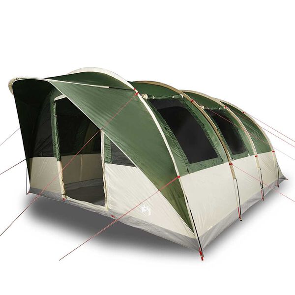 vidaXL Tente de camping tunnel 5 personnes vert imperméable