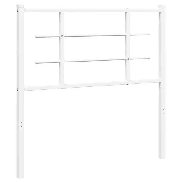 vidaXL T&ecirc;te de lit m&eacute;tal blanc 100 cm