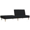 vidaXL Canap&eacute;-lit &agrave; 2 places noir tissu