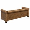 vidaXL Canap&eacute; Chesterfield 3 places cuir artificiel marron