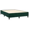 vidaXL Sommier &agrave; lattes de lit matelas et LED Vert fonc&eacute; 140x200 cm