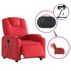 vidaXL Fauteuil de massage inclinable électrique rouge similicuir