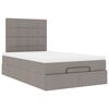 vidaXL Cadre de lit ottoman avec matelas taupe 120x200 cm tissu